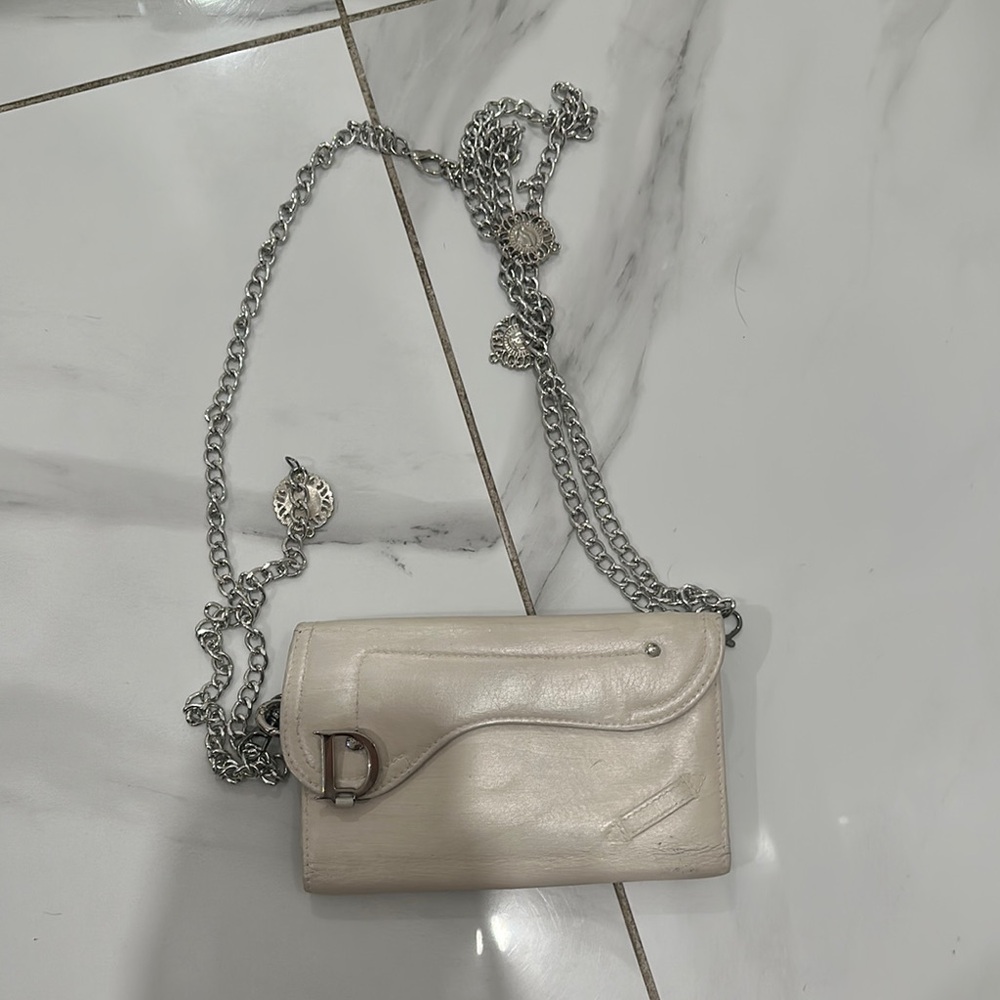 Christian Dior saddle wallet